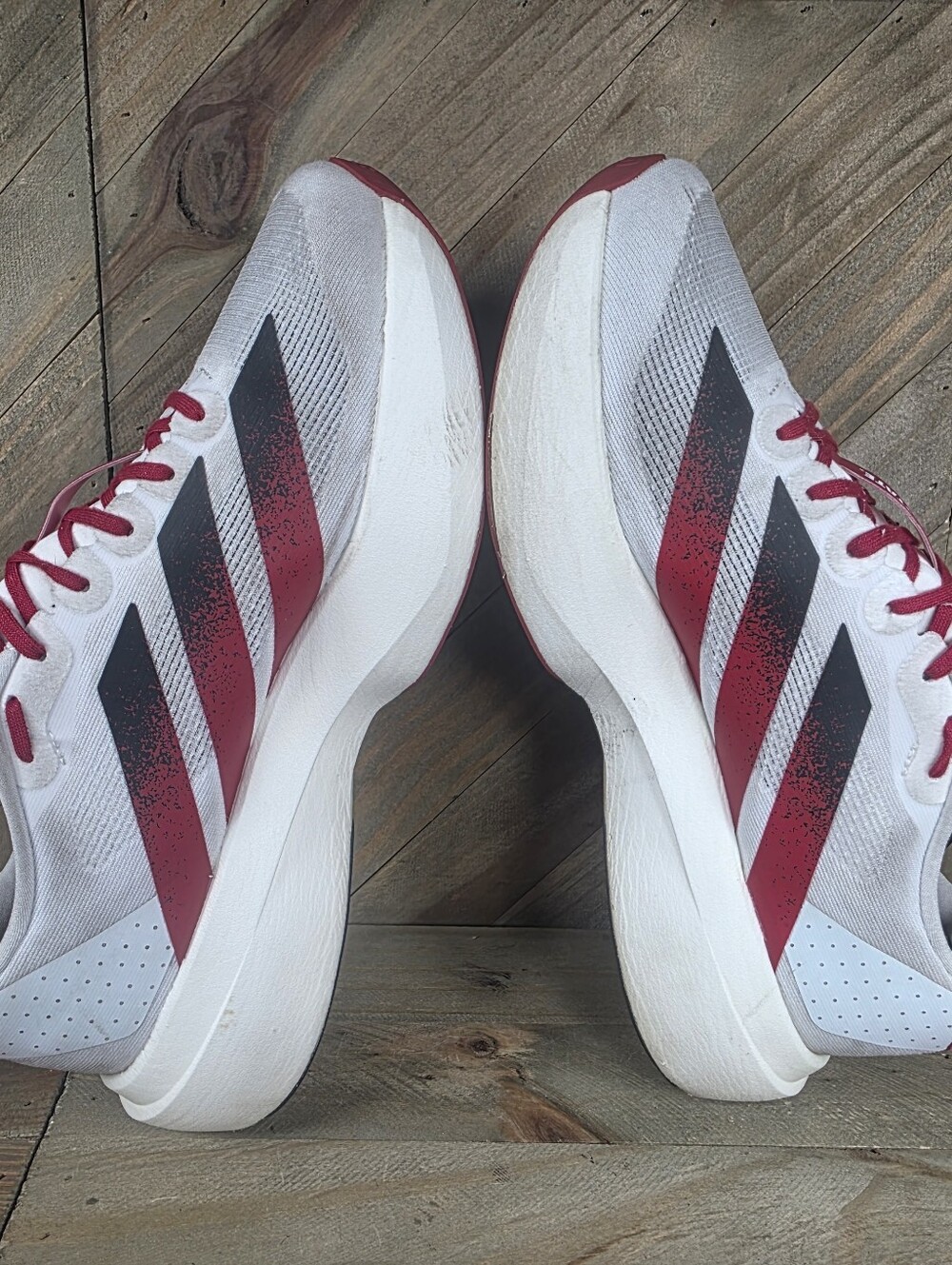 Adidas Adizero Evo SL NC State Wolfpack Mens Athletic Sneakers Size 8.5 JQ4571. - Picture 6 of 9